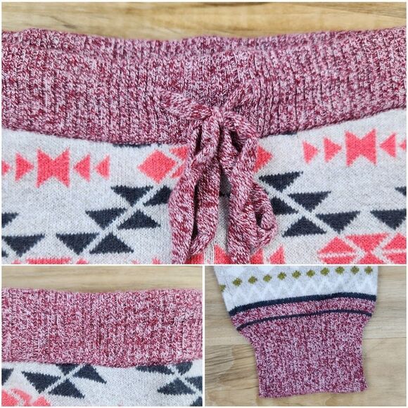 🔺️American Eagle Tribal Design Drawstring Sweater Jogger Pants XLarge - Picture 7 of 12